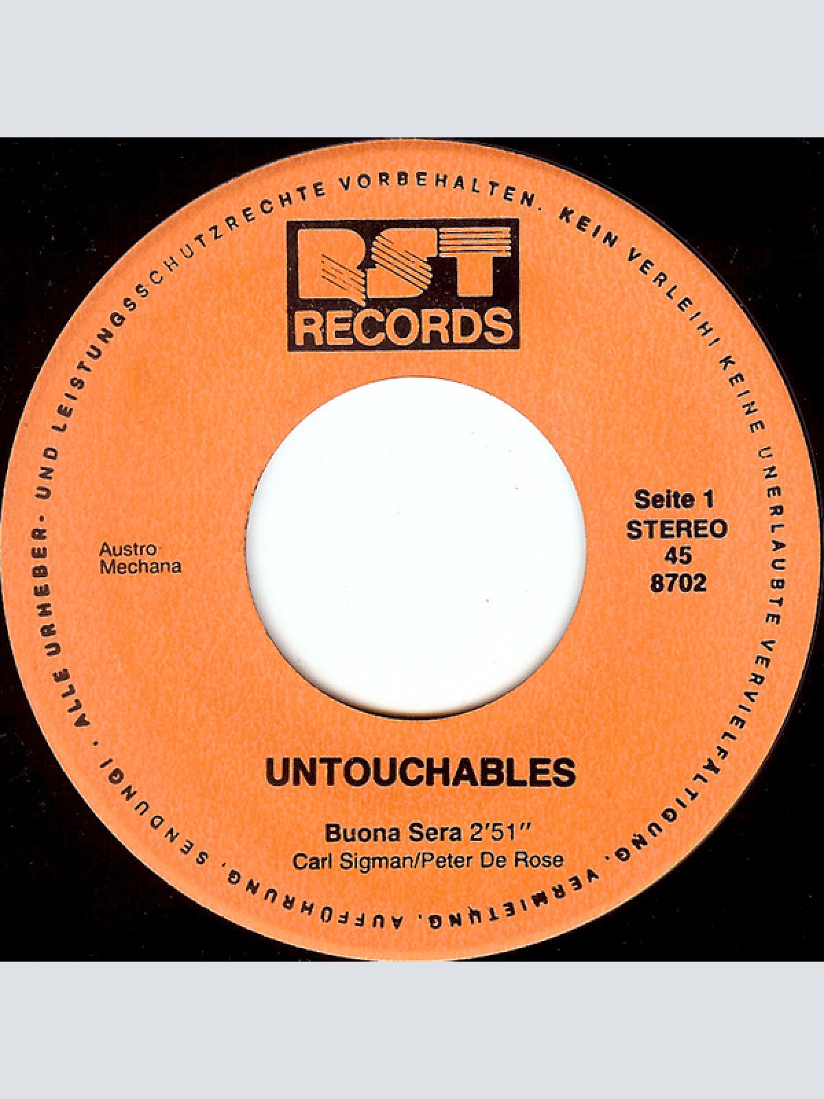 Vinyl / The Untouchables (29) - Buona Sera!