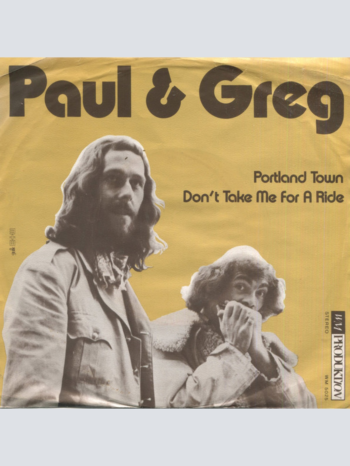 Vinyl / Paul & Greg - Portland Town / Don't Take Me For A Ride