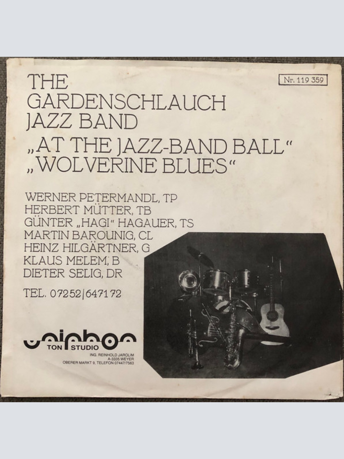 Vinyl / The Gardenschlauch Jazz Band* - At The Jazzband Ball / Wolverine Blues