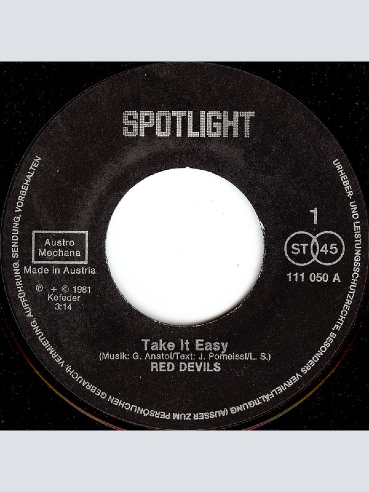 Vinyl / Red Devils (2) - Take It Easy… / Smoking Erwünscht