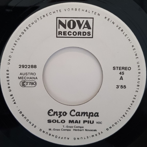 Vinyl / Enzo Campa - Solo Mai Piu