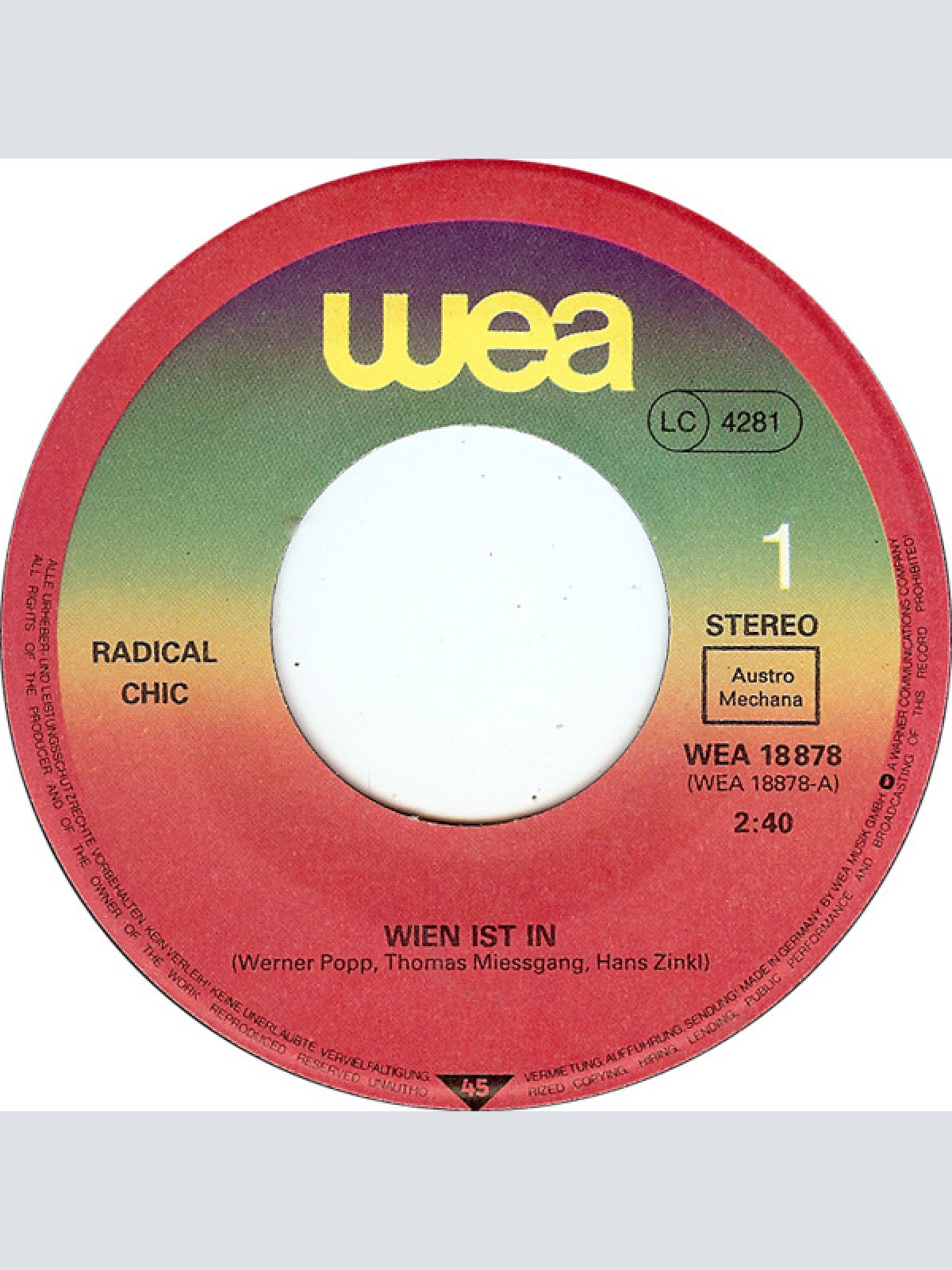 Vinyl / Radical Chic (2) - Wien Ist In