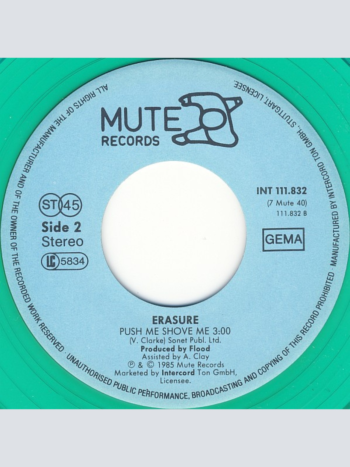 Vinyl / Erasure - Who Needs Love Like That