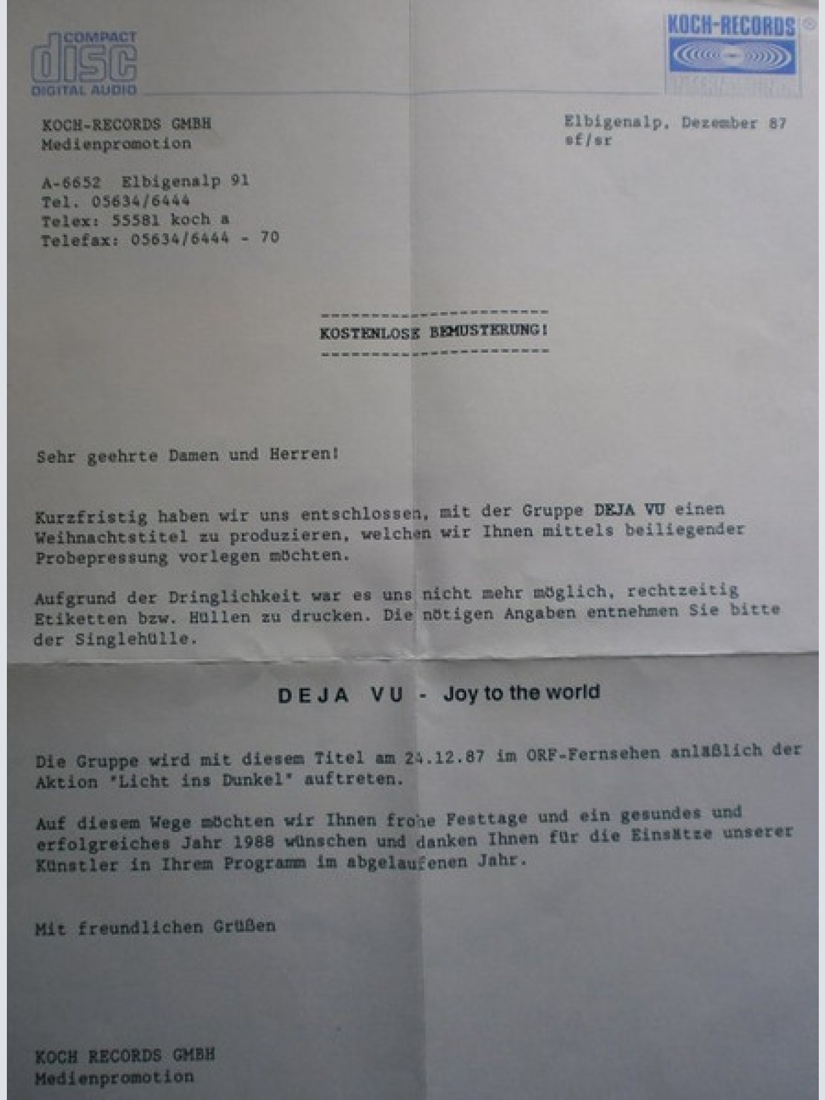 Vinyl / Déjà Vu (5) - Joy To The World (Christmas Mix)