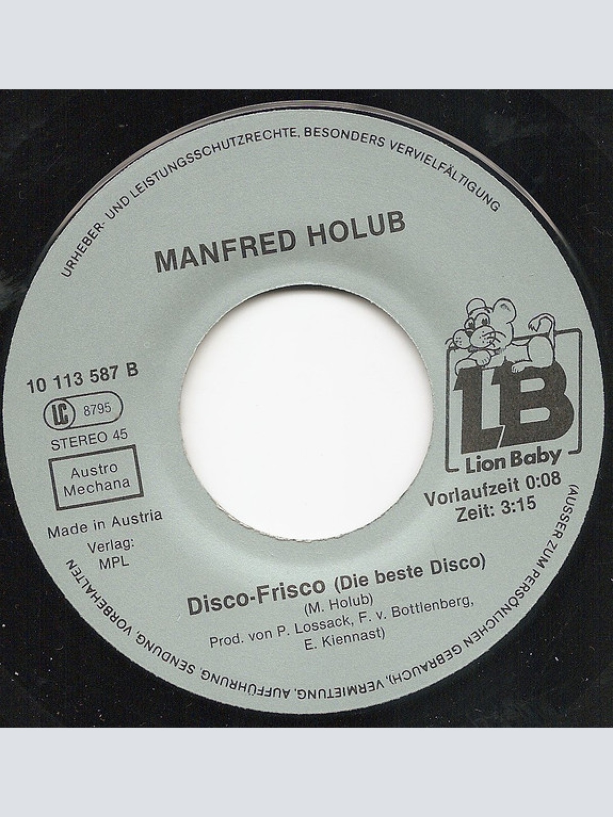 Vinyl / Manfred Holub - Ball Im All (Carneval)