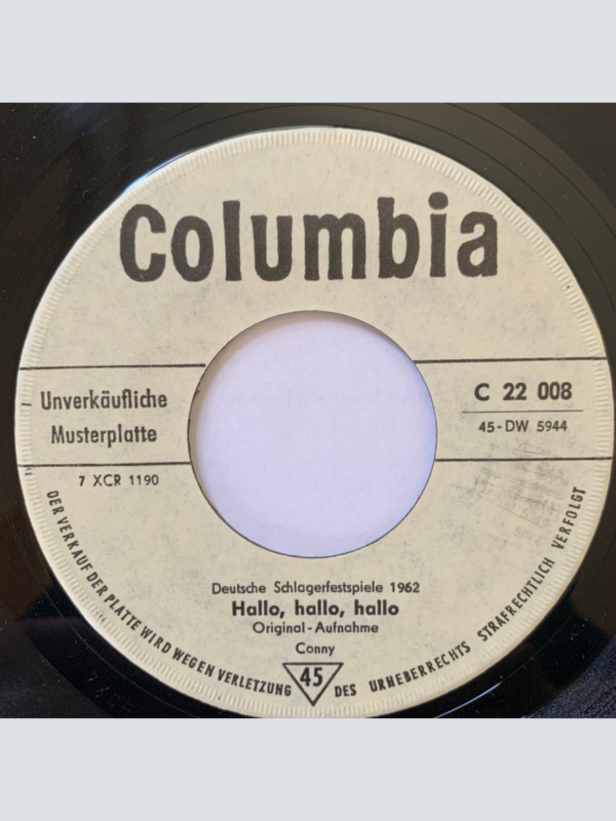 Vinyl / Conny* - Zwei Kleine Italiener / Hallo, Hallo, Hallo