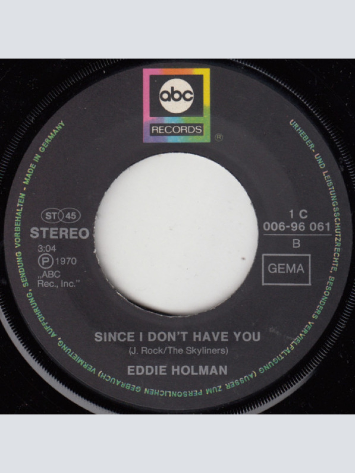 Vinyl / Eddie Holman - Hey There Lonely Girl