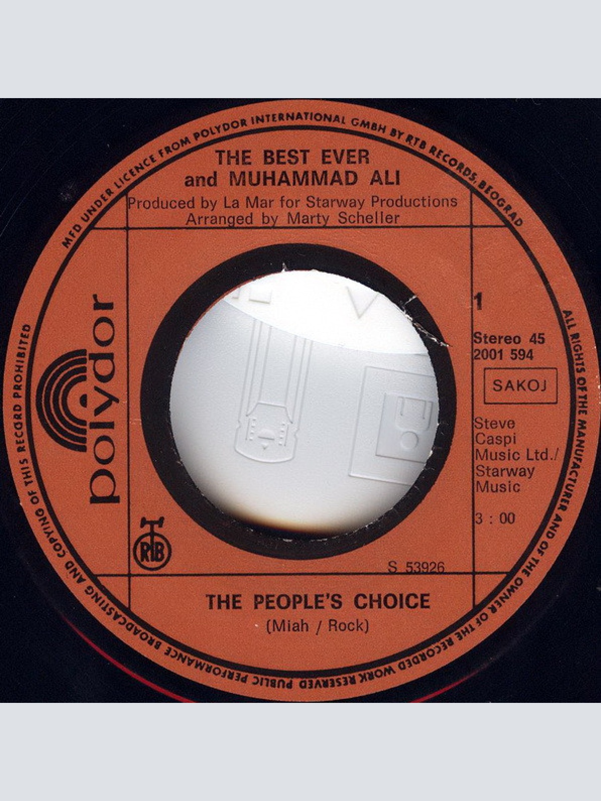 Vinyl / The Best Ever & Muhammad Ali (2) - The People's Choice / Rope A Dope