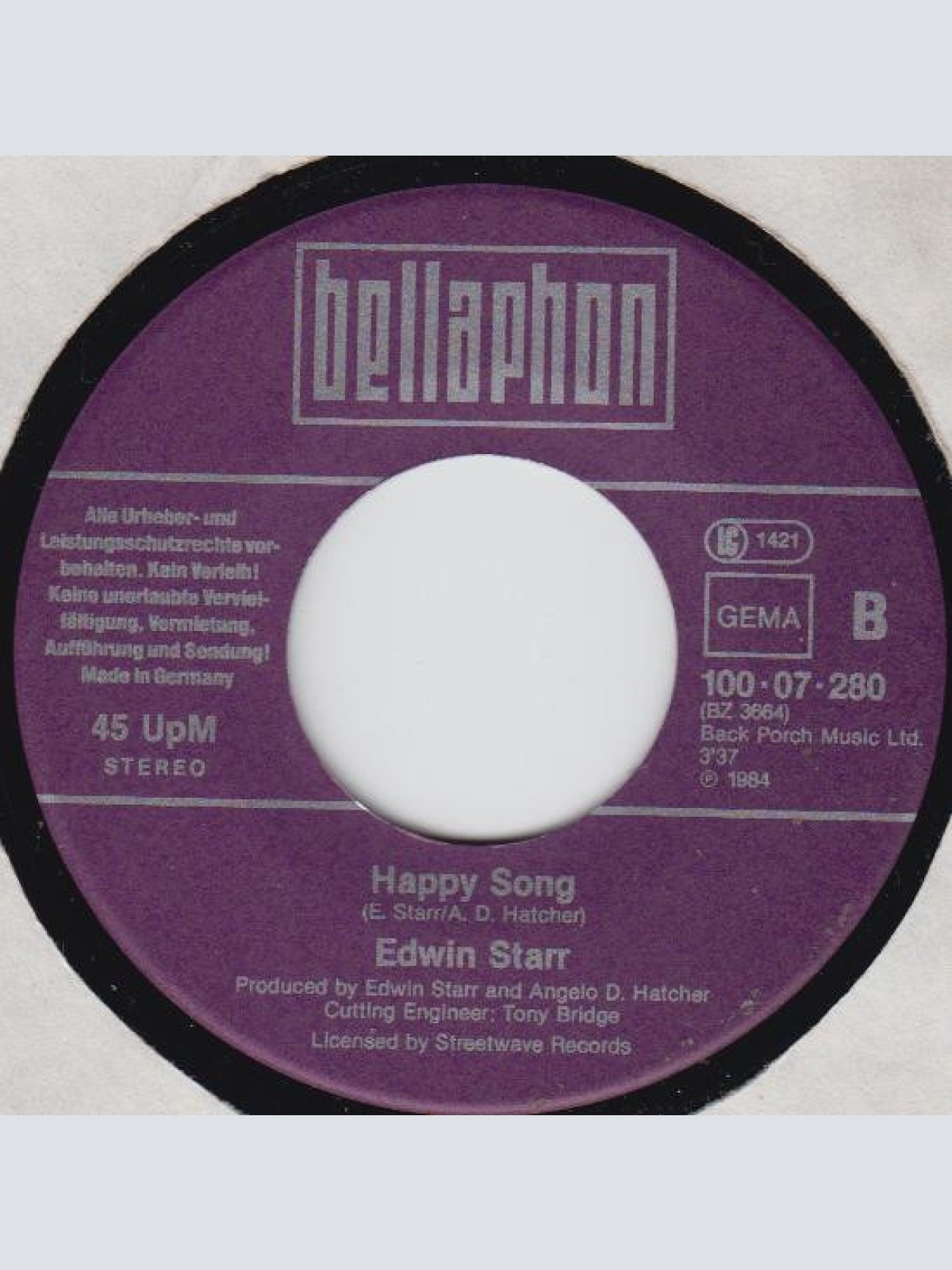 Vinyl / Edwin Starr - Marvin (From A Friend To A Friend)