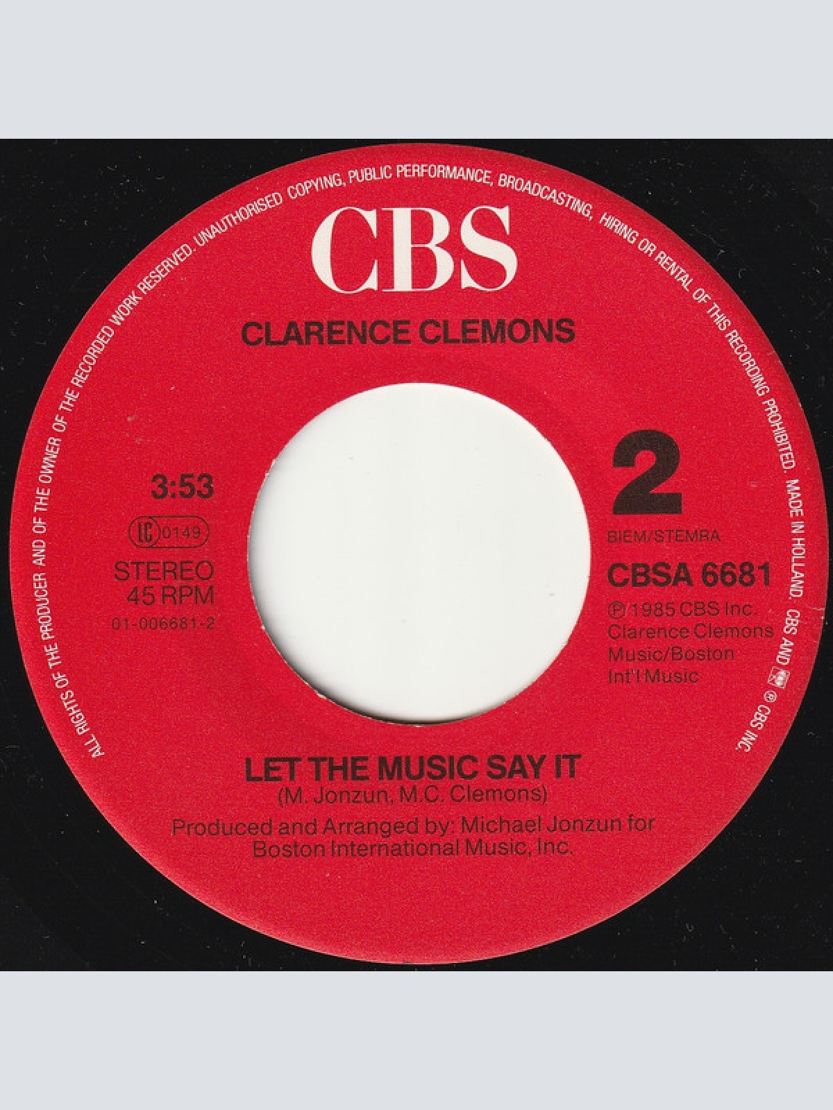 Vinyl / Clarence Clemons And Jackson Browne - You're A Friend Of Mine