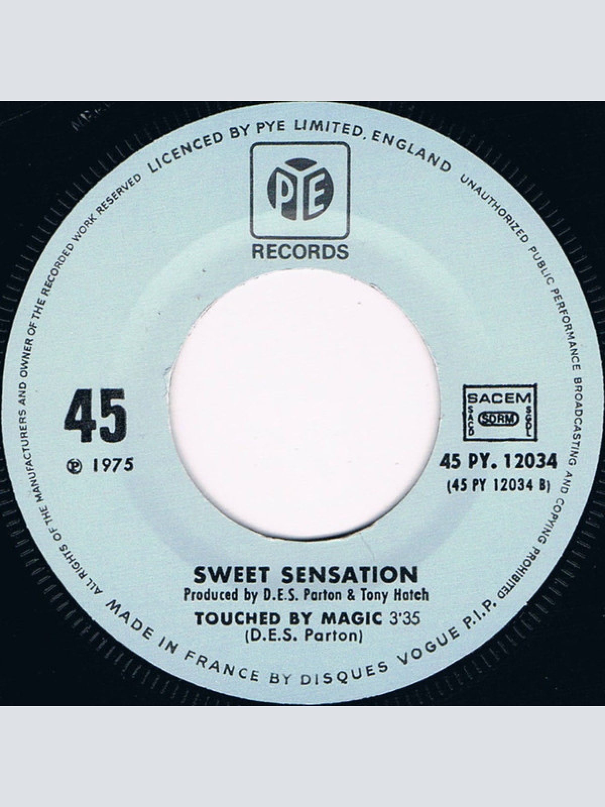 Vinyl / Sweet Sensation (2) - Purely By Coincidence / Touched By Magic