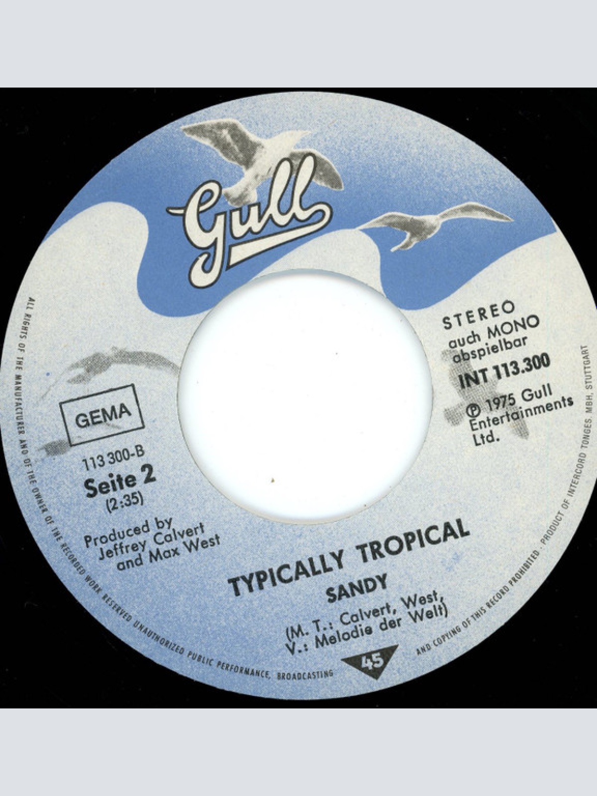 Vinyl / Typically Tropical - Barbados / Sandy