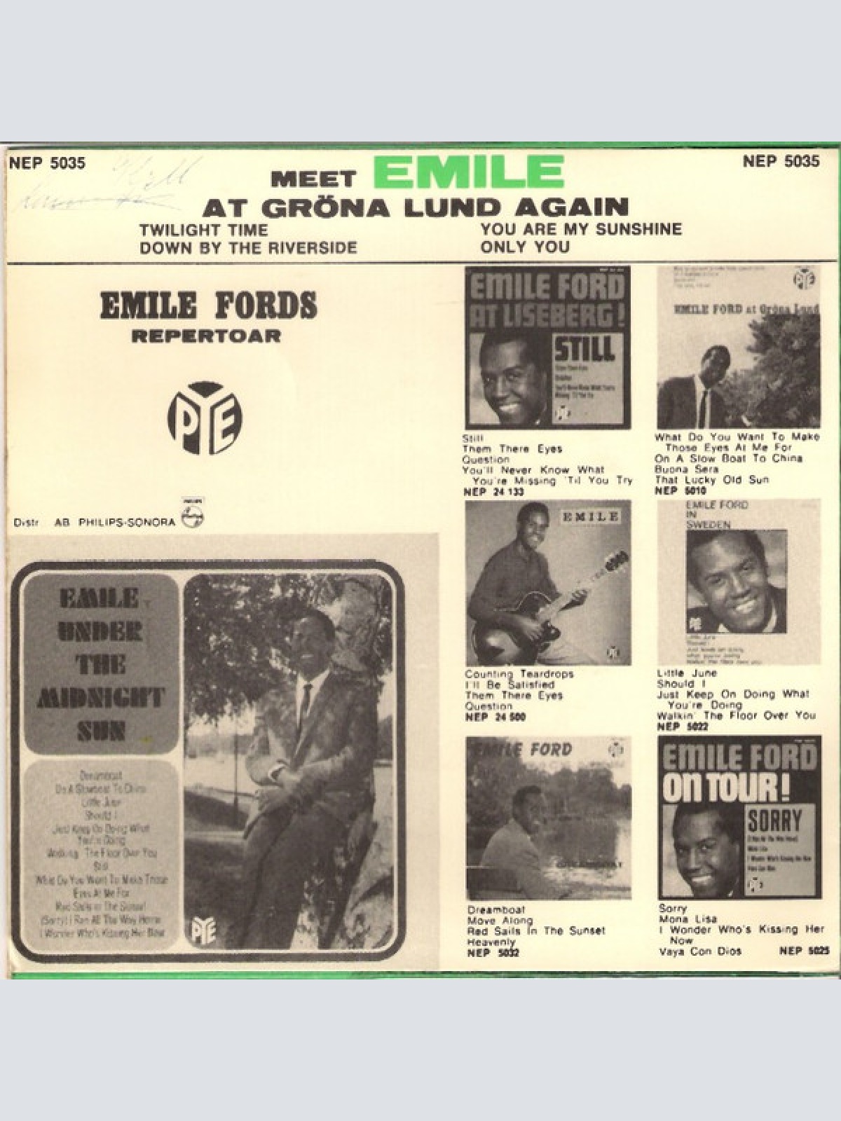 Vinyl / Emile Ford And The Checkmates* - Meet Emile At Gröna Lund Again