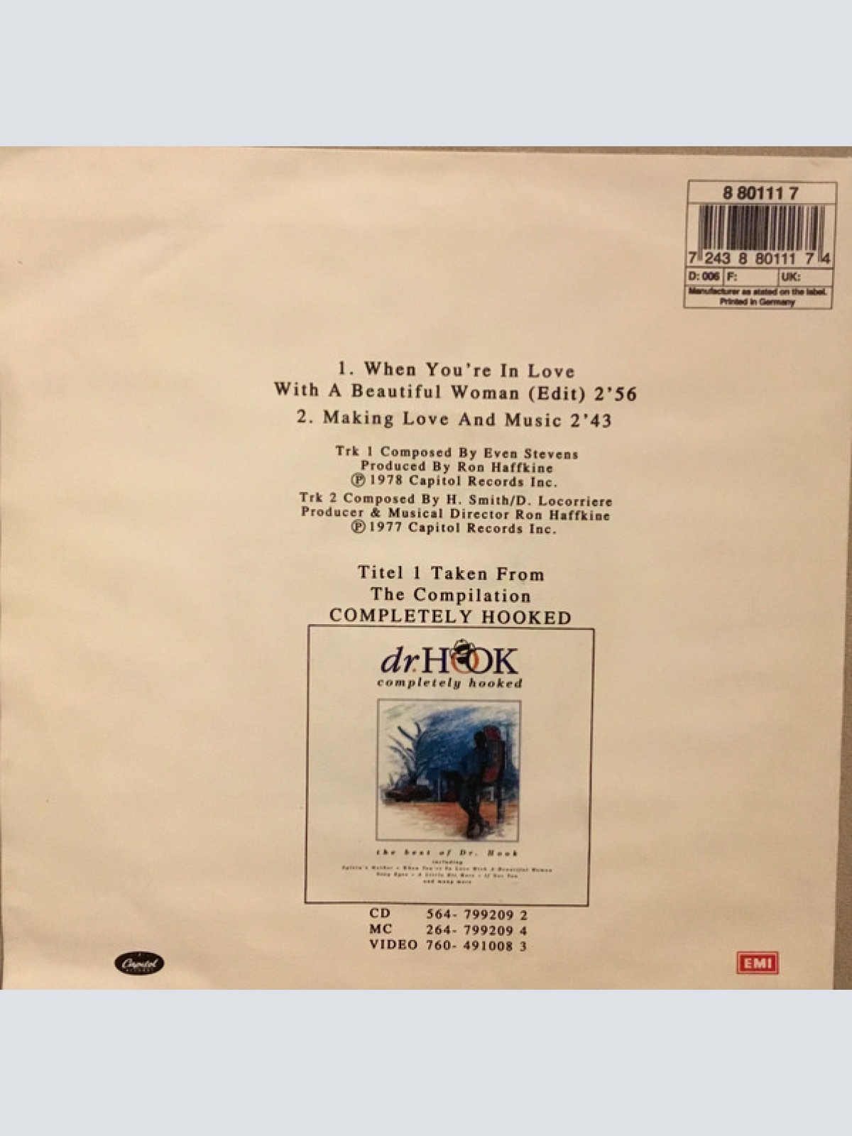 Vinyl / Dr. Hook - When You're In Love With A Beautiful Woman