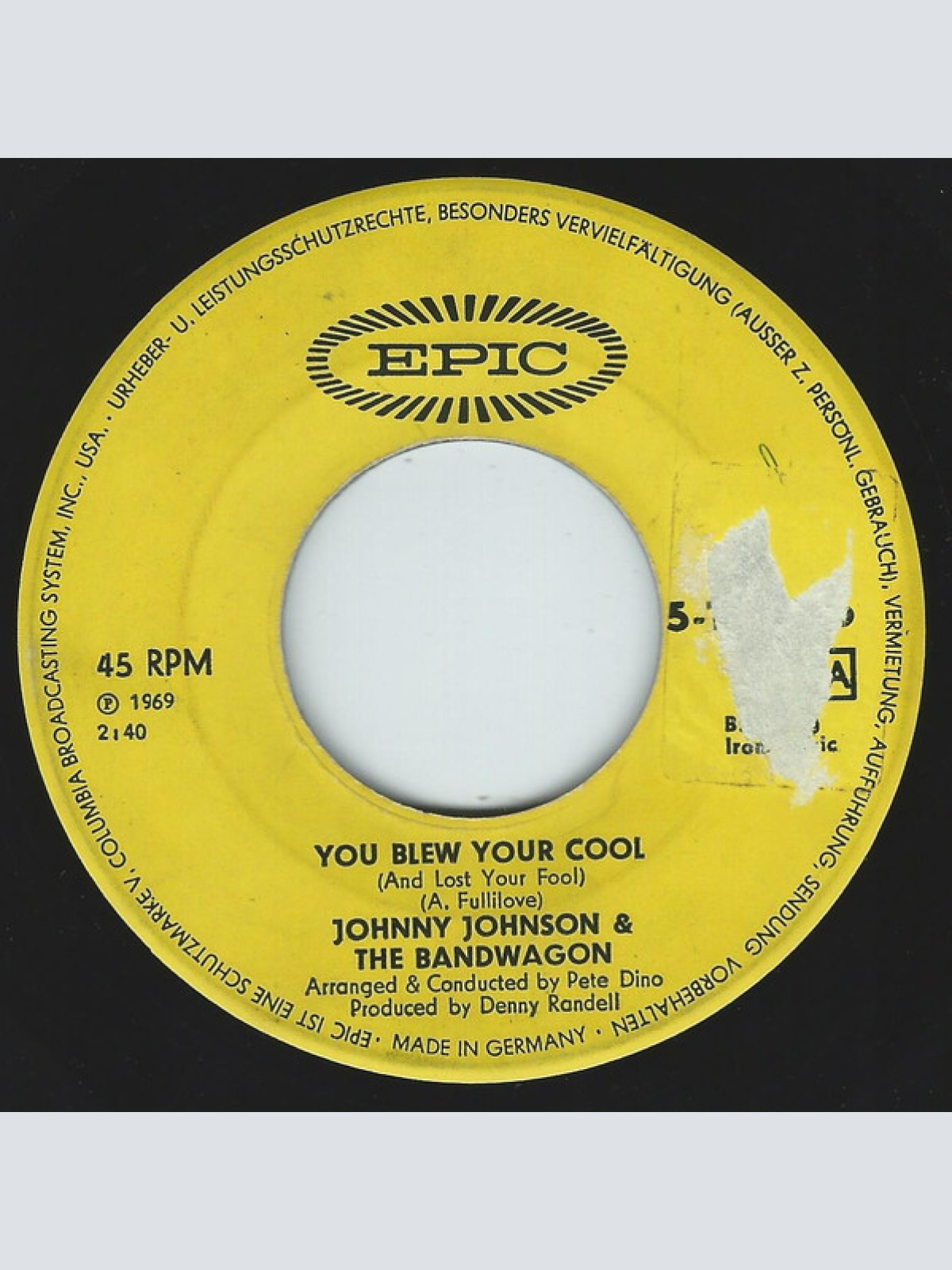 Vinyl / Johnny Johnson & The Bandwagon* - Let's Hang On