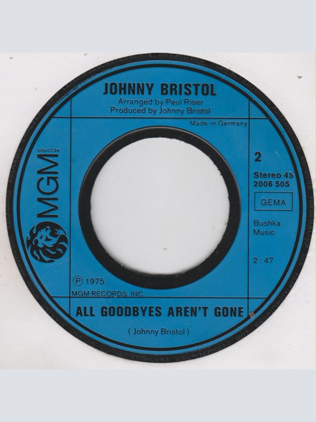 Vinyl / Johnny Bristol - Leave My World