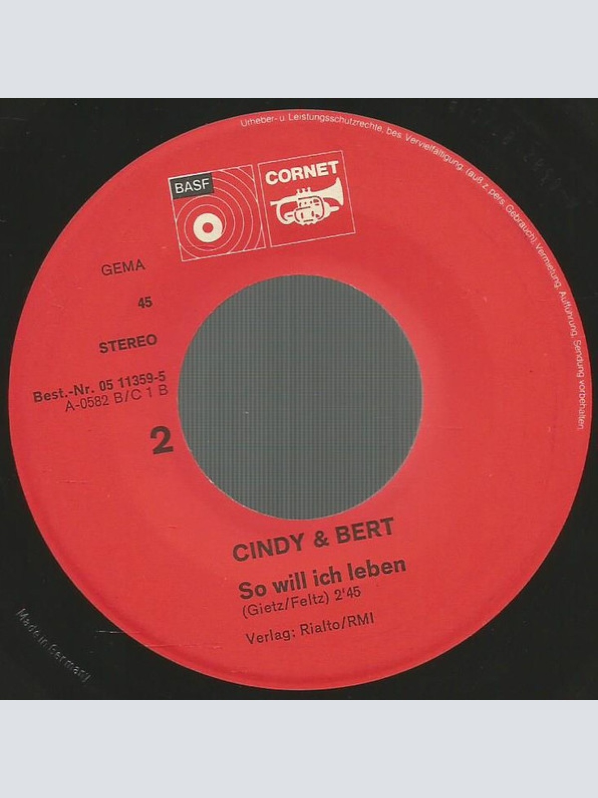 Vinyl / Cindy & Bert - Geh' Die Straße