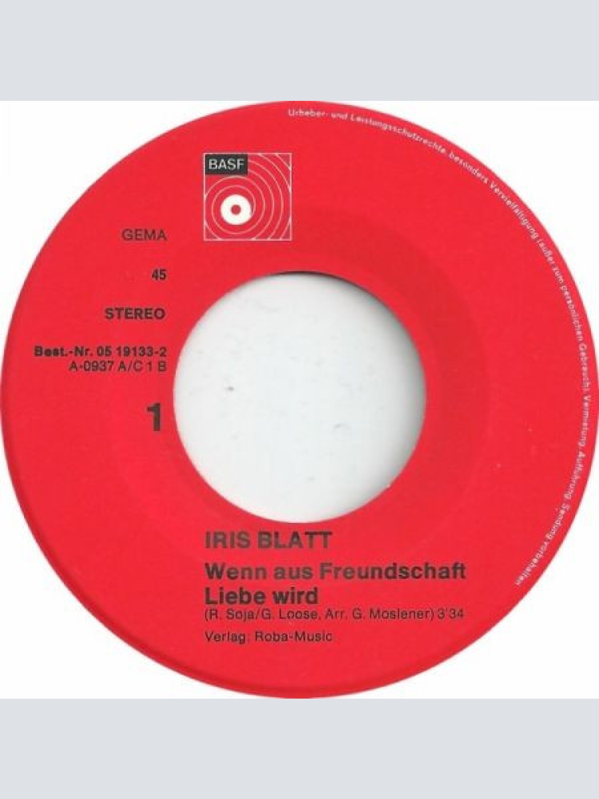 Vinyl / Iris Blatt - Wenn Aus Freundschaft Liebe Wird