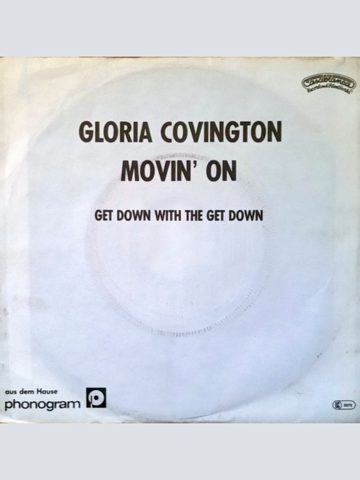 Vinyl / Gloria Covington - Movin' On