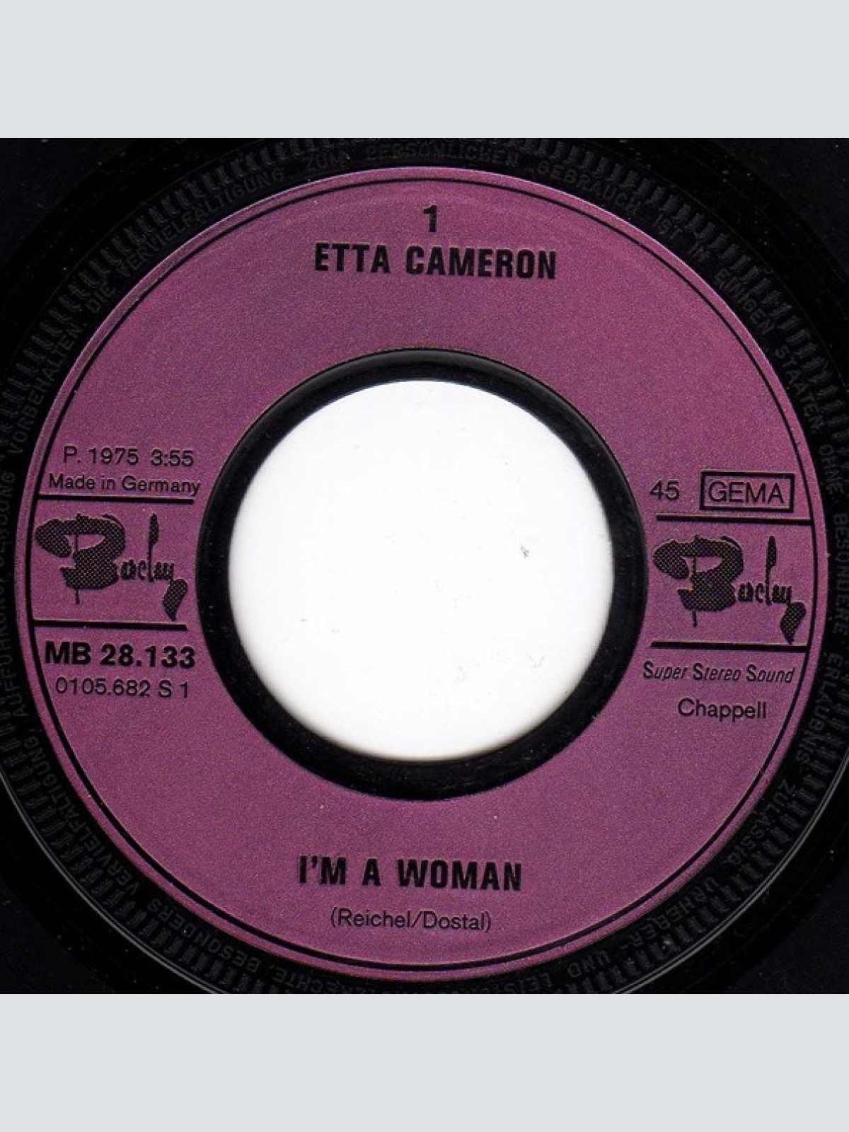 Vinyl / Etta Cameron - I'm A Woman