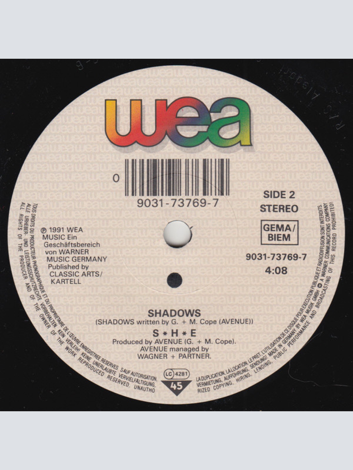 Vinyl / She - Nobody Knows / Shadows