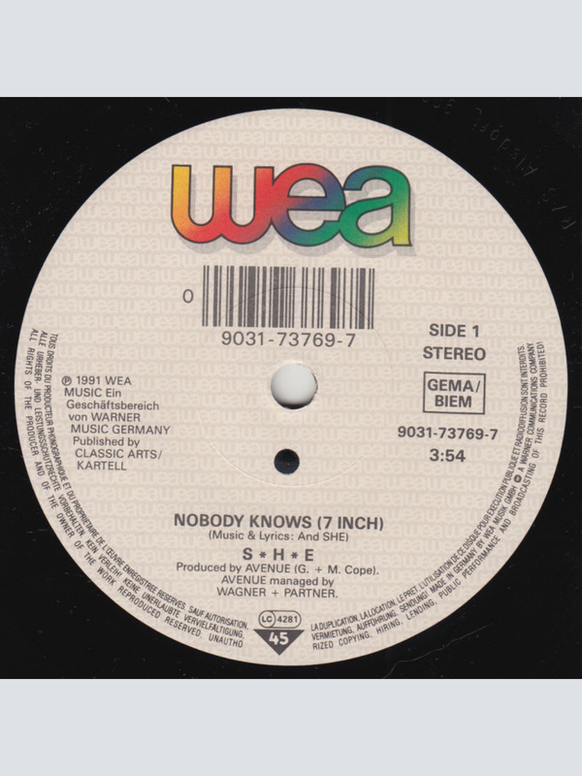 Vinyl / She - Nobody Knows / Shadows