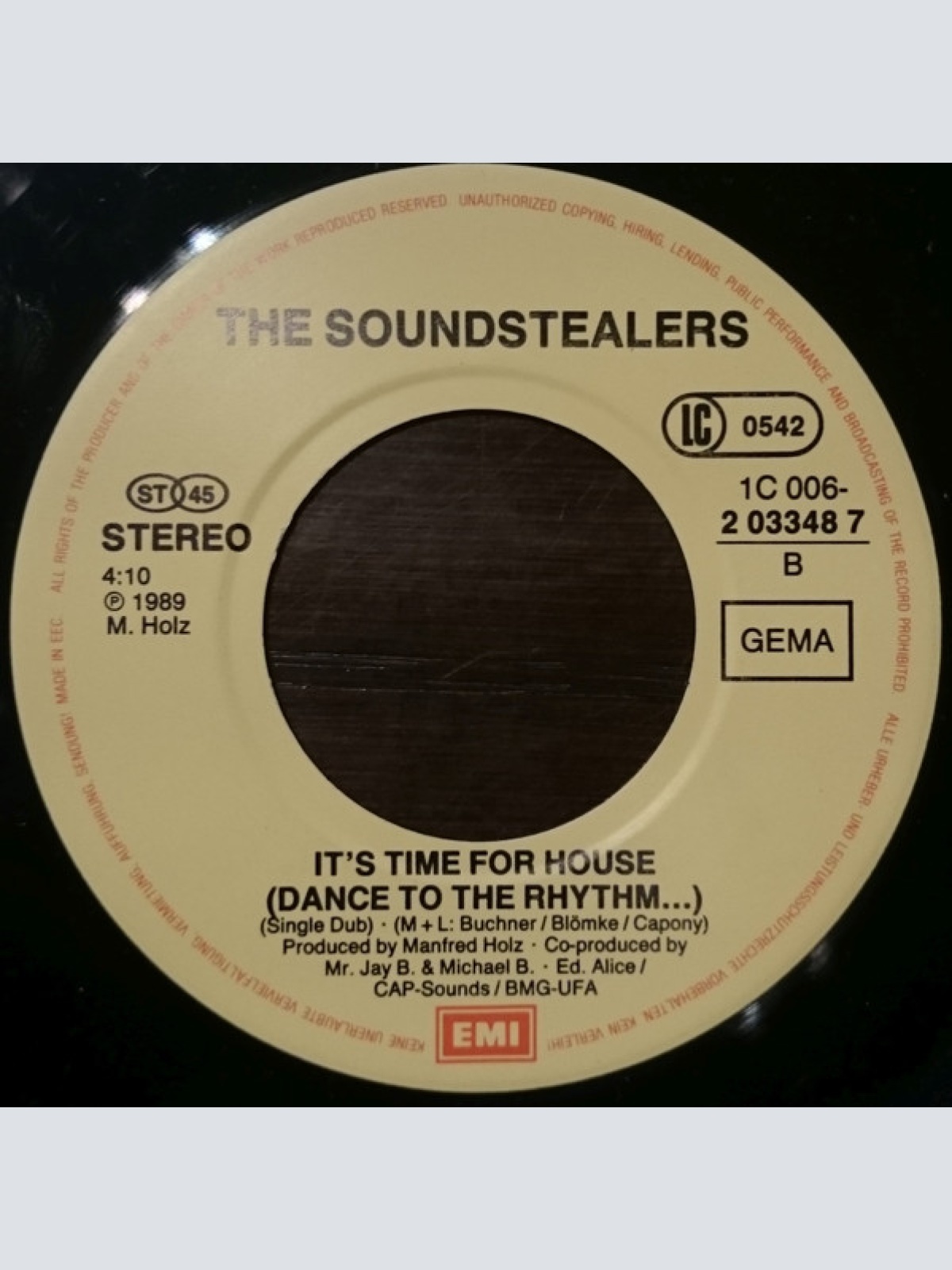Vinyl / The Soundstealers - It's Time For House (Dance To The Rhythm...)
