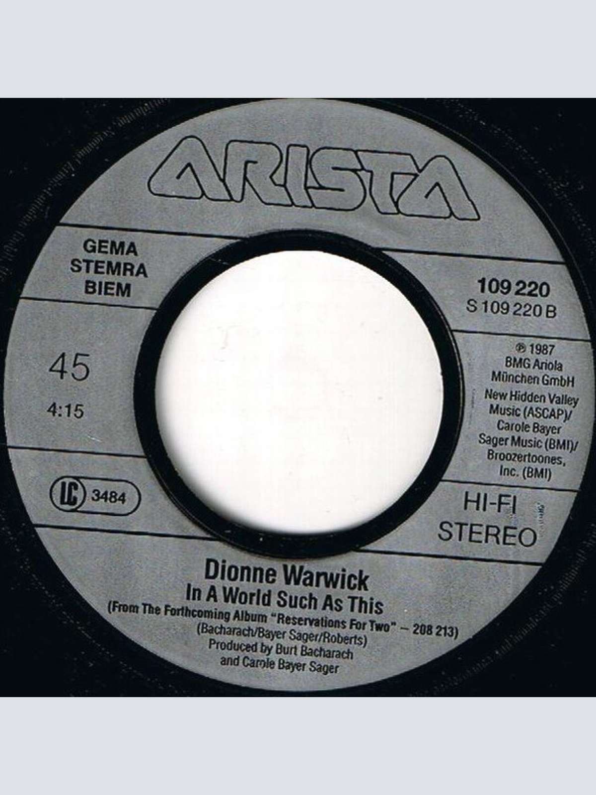 Vinyl / Dionne Warwick & Jeffrey Osborne - Love Power