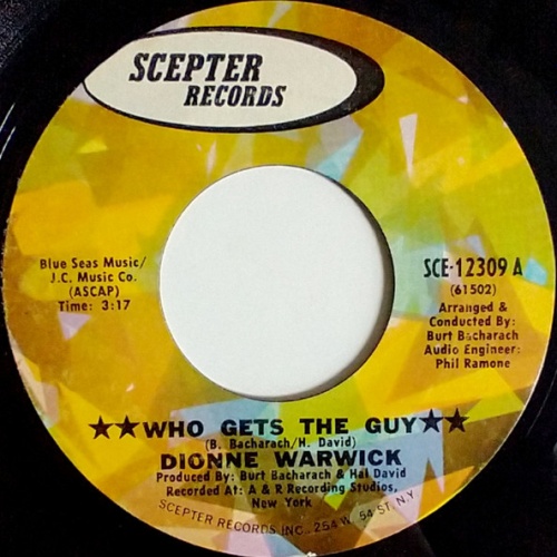 Vinyl / Dionne Warwick - Who Gets The Guy / Walk The Way You Talk