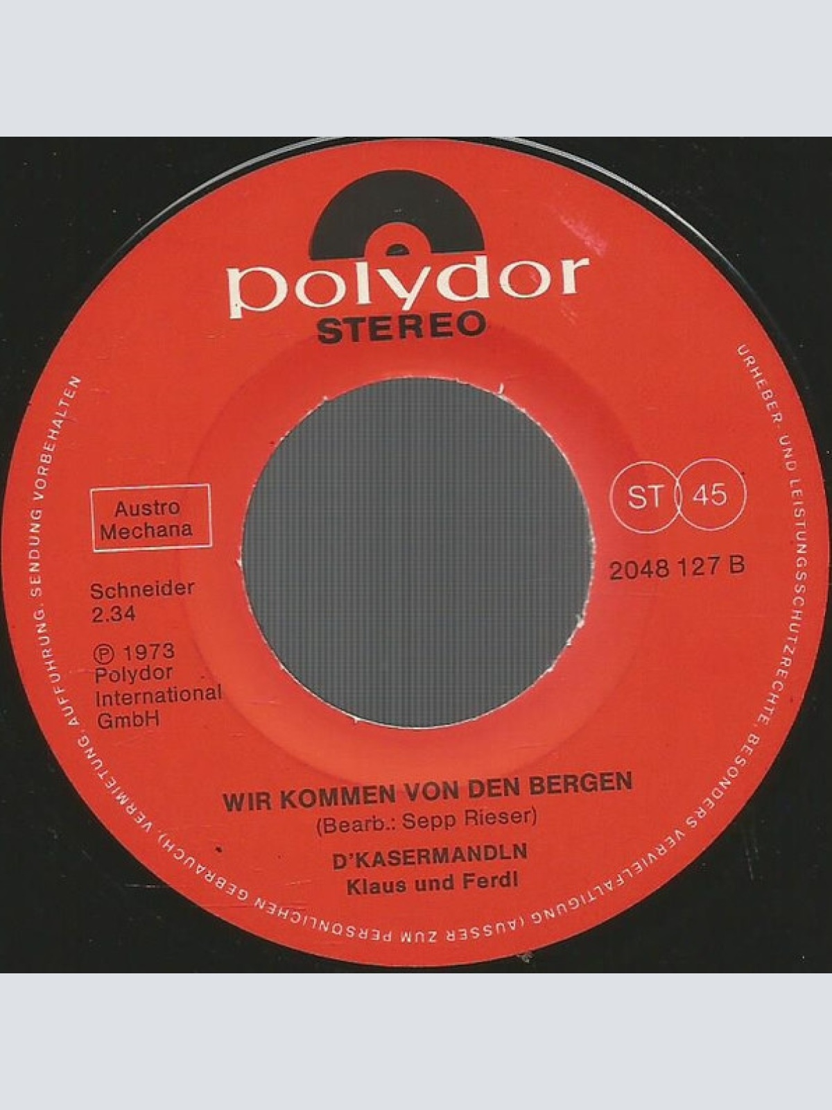 Vinyl / D'Kasermandln, Klaus Und Ferdl - Der Wurzenmax