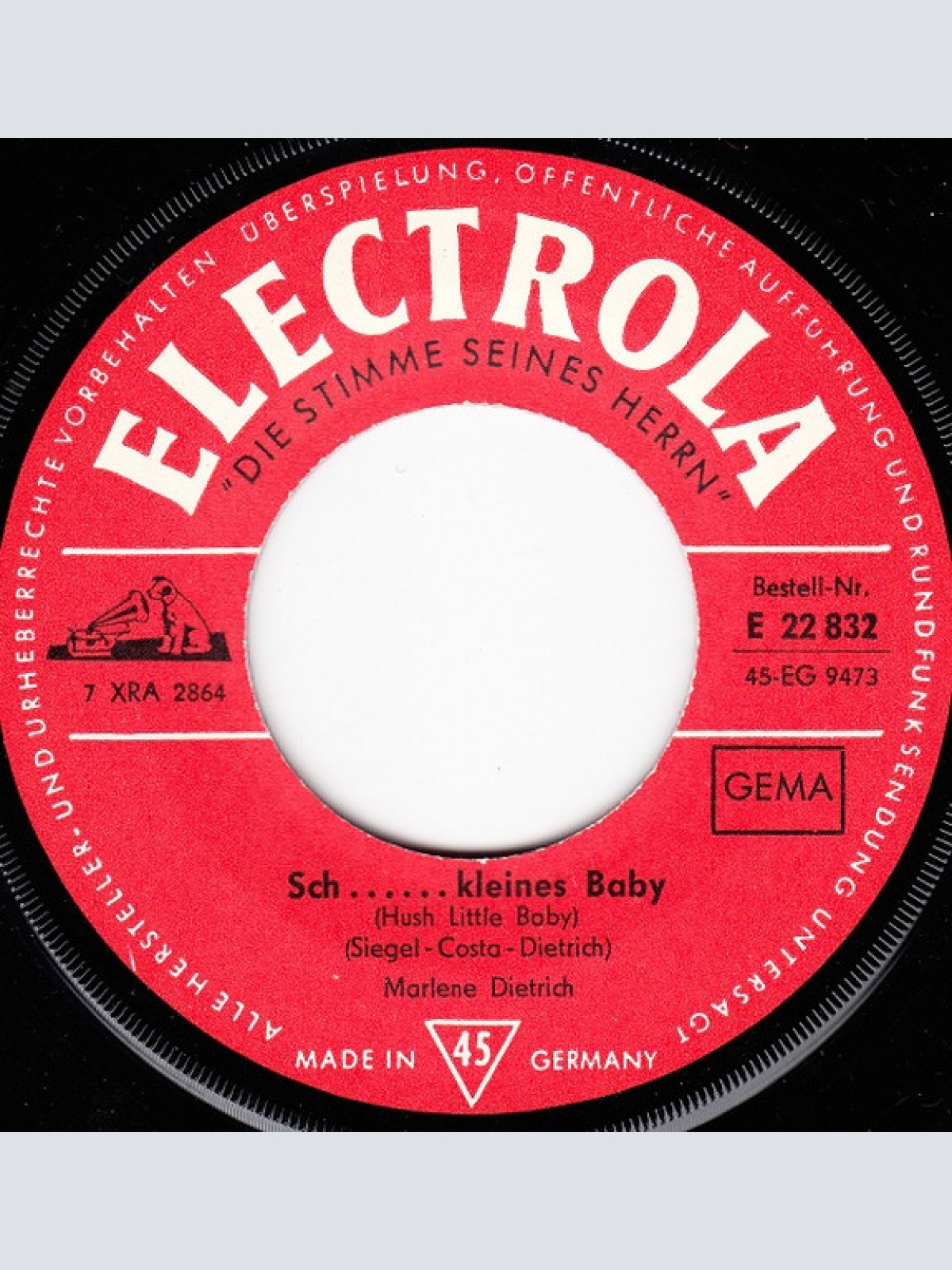 Vinyl / Marlene Dietrich - Der Trommelmann / Scht... Kleines Baby