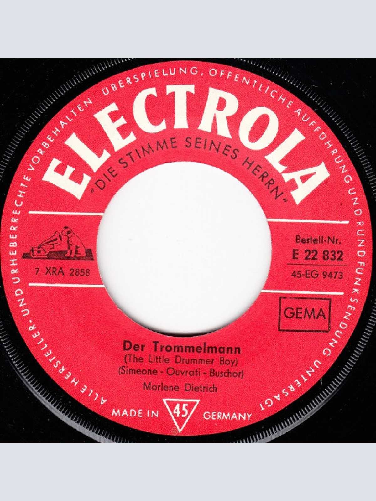 Vinyl / Marlene Dietrich - Der Trommelmann / Scht... Kleines Baby