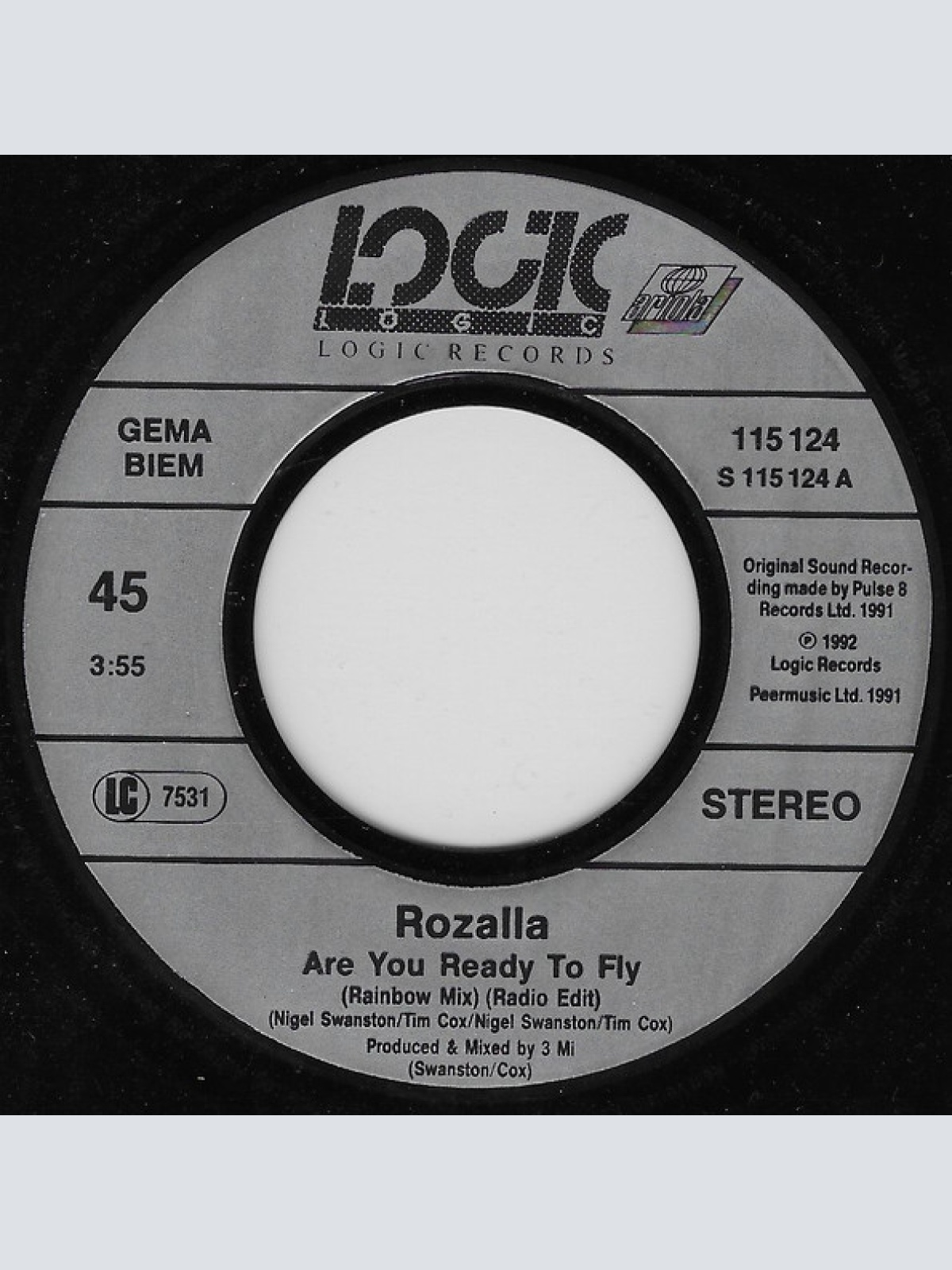 Vinyl / Rozalla - Are You Ready To Fly