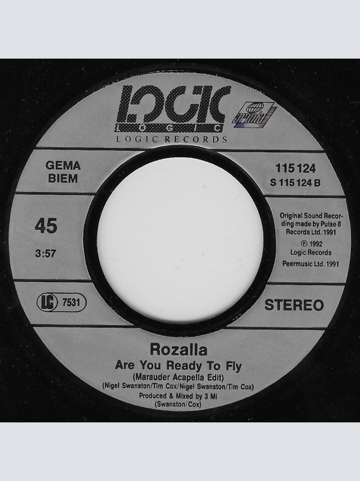 Vinyl / Rozalla - Are You Ready To Fly