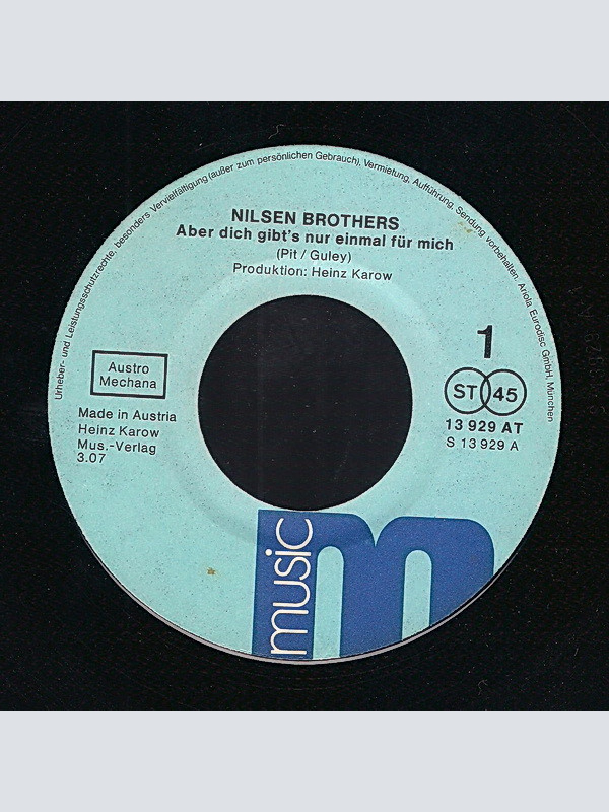 Vinyl / Nilsen Brothers* - Aber Dich Gibt's Nur Einmal Für Mich