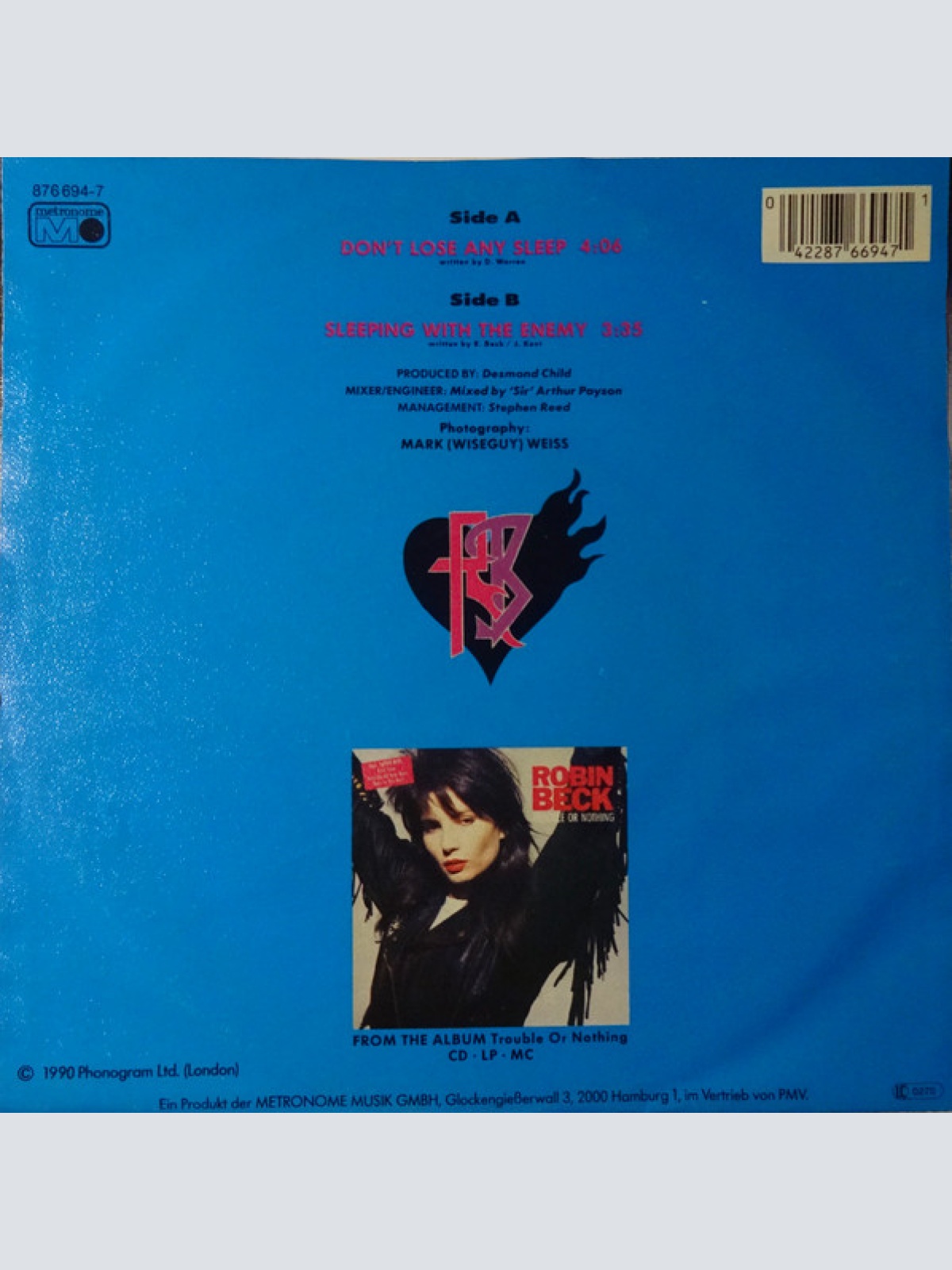 Vinyl / Robin Beck - Don't  Lose Any Sleep