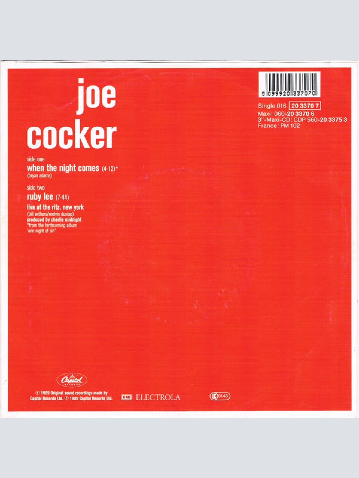 Vinyl / Joe Cocker - When The Night Comes