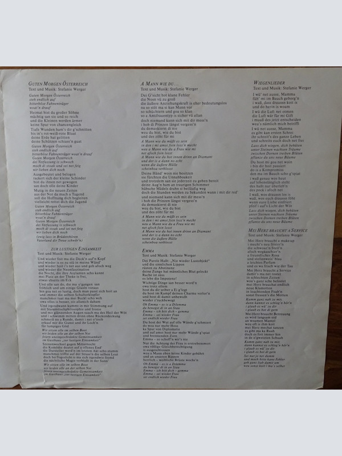 Vinyl / Stefanie Werger - Lust Auf Liebe