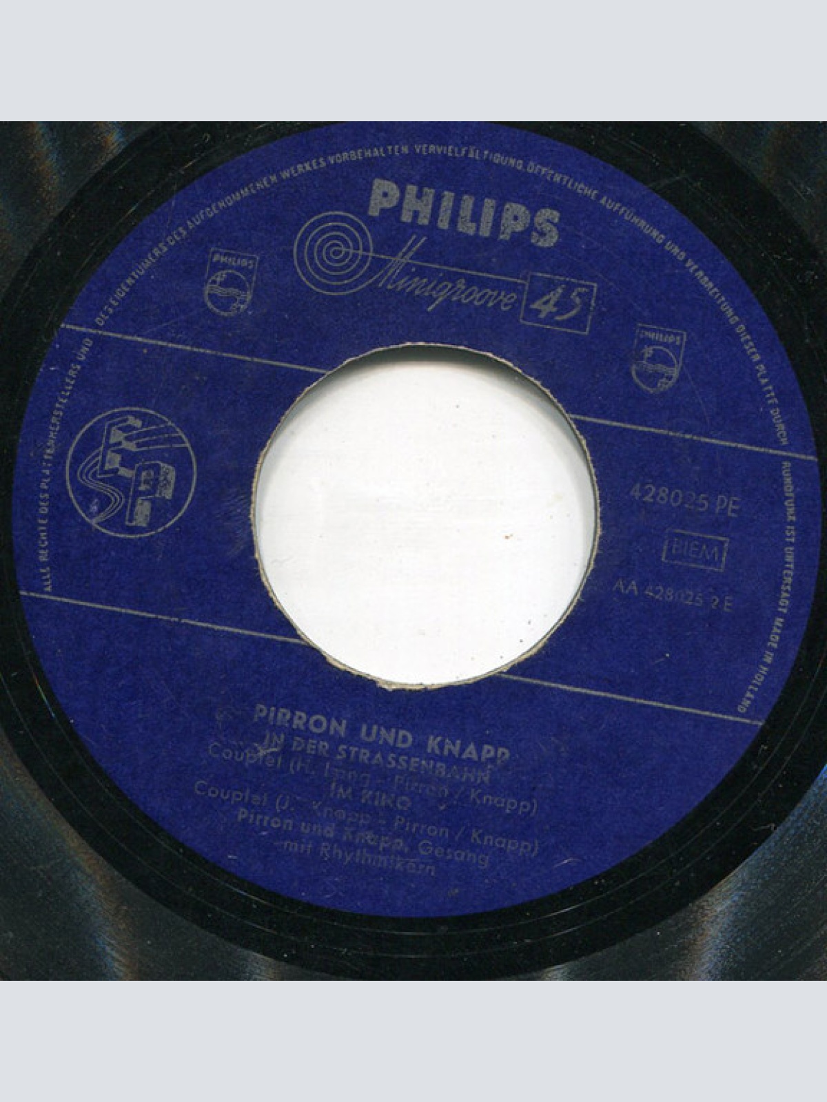 Vinyl / Pirron Und Knapp - Im Tröpferlbad / Blitzo / In Der Strassenbahn / Im Kino