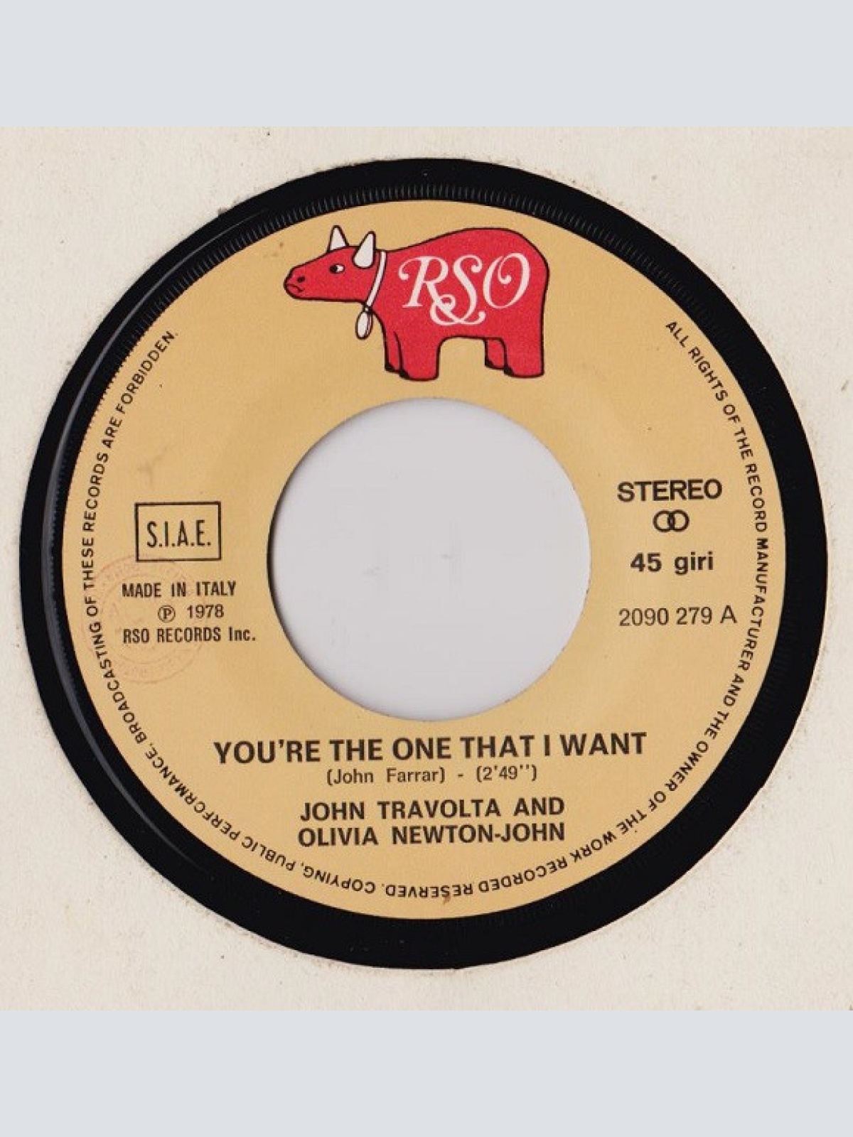 Vinyl / John Travolta And Olivia Newton-John - You're The One That I Want