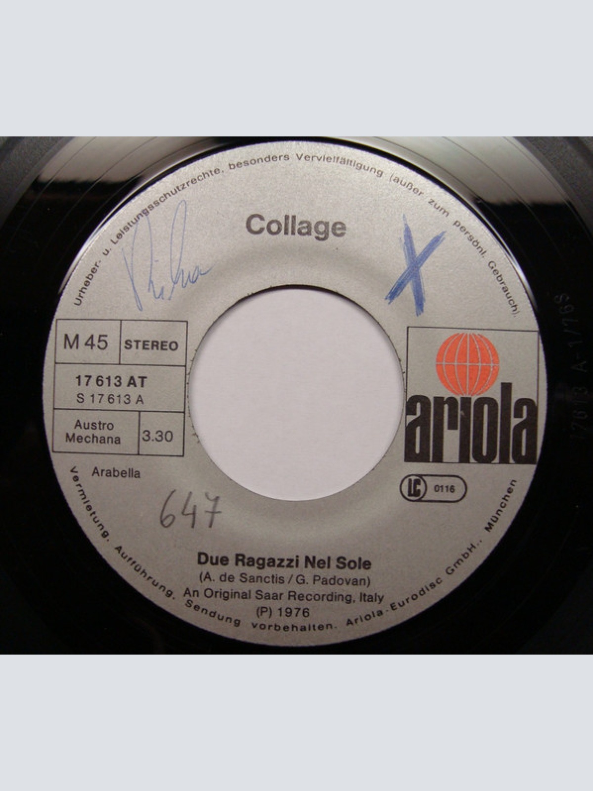 Vinyl / Collage (11) - Due Ragazzi Nel Sole / Ma Che Faccia Da Schiaffi