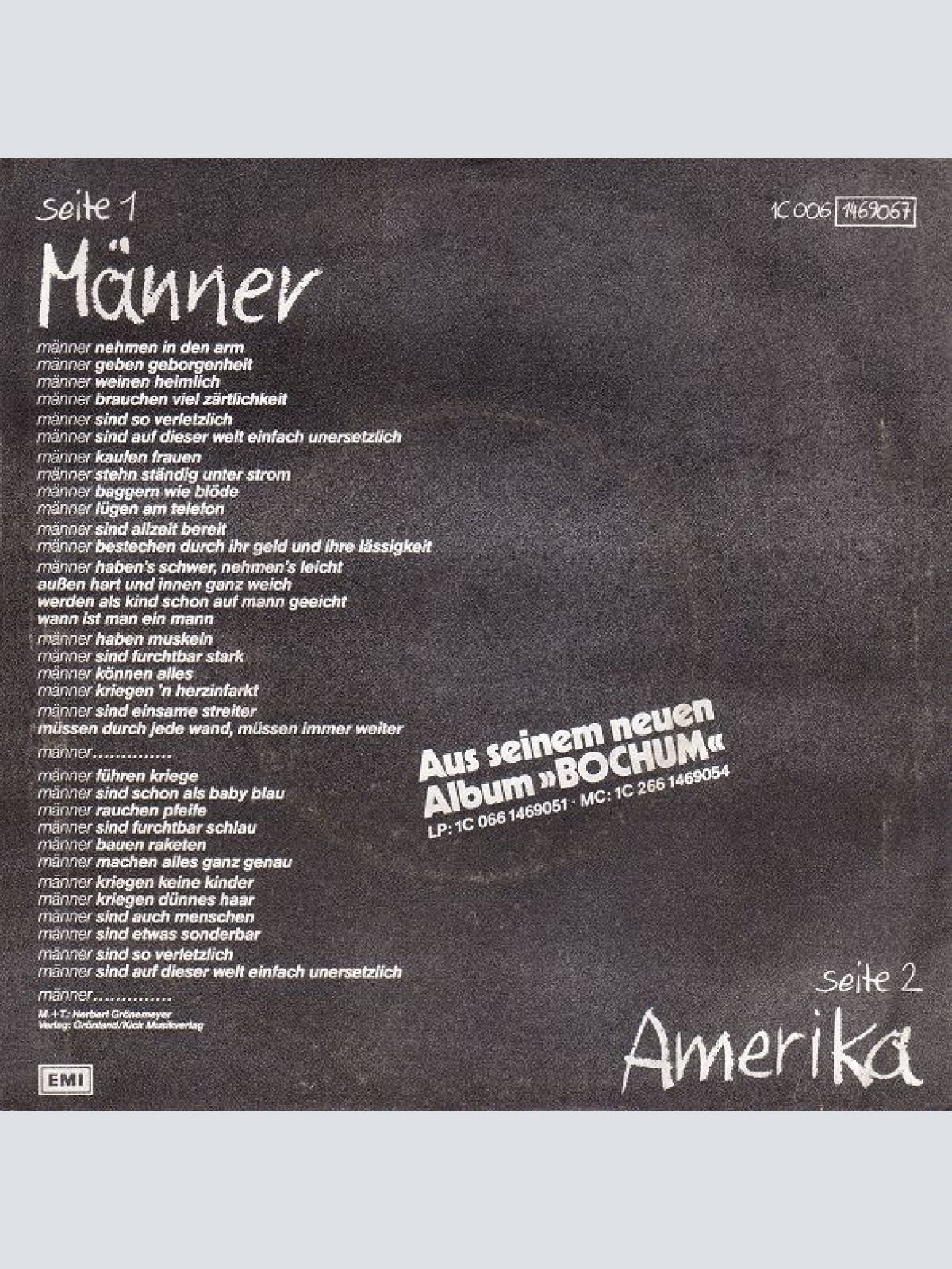 Vinyl / Herbert Grönemeyer - Männer