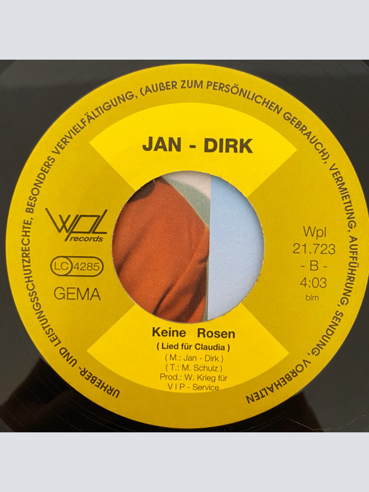 Vinyl / Jan-Dirk - Das Leben Schenkt Neu Ein / Keine Rosen (Lied Für Claudia)