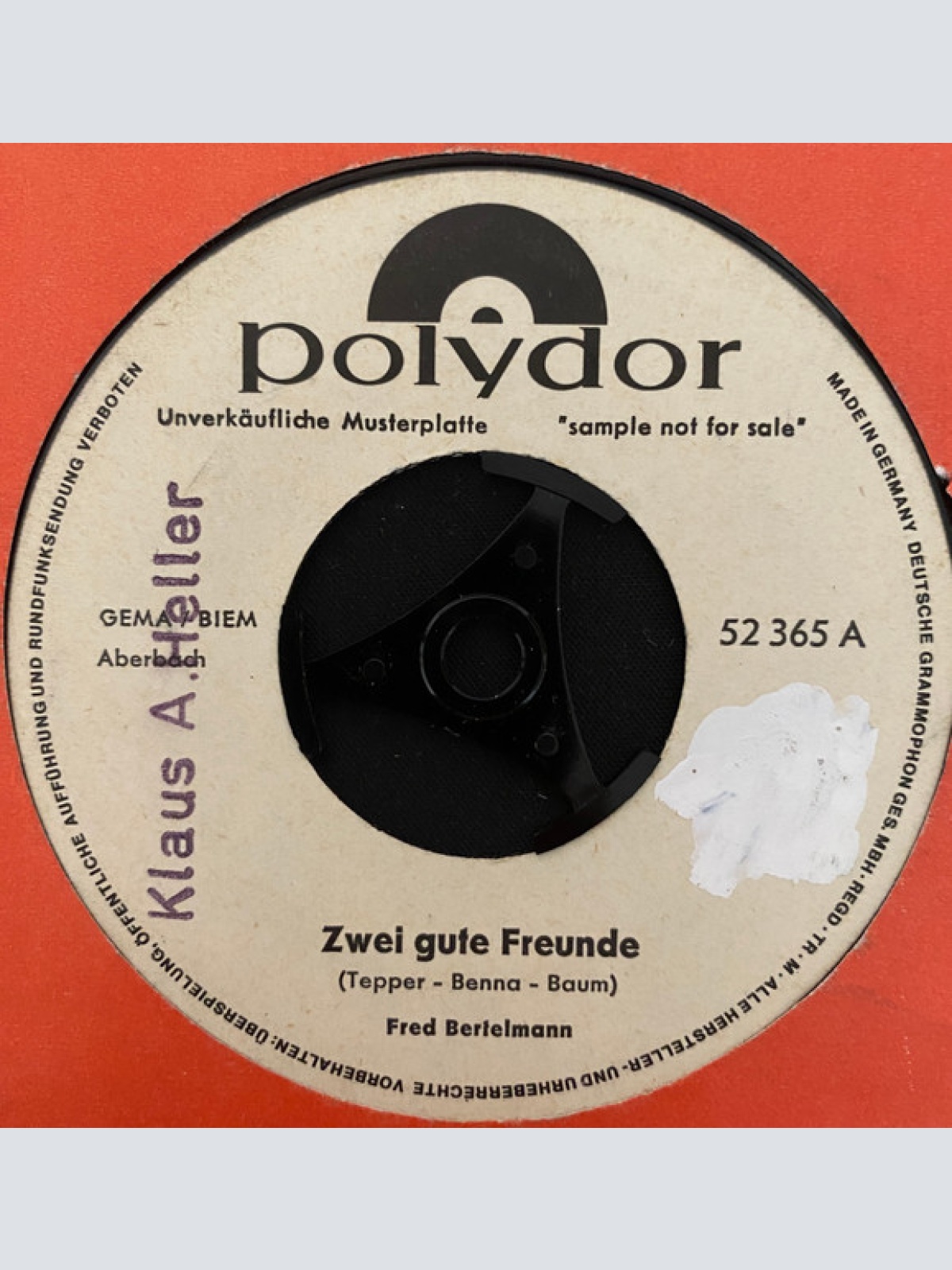 Vinyl / Fred Bertelmann - Zwei Gute Freunde / Souvenir Aus Berlin