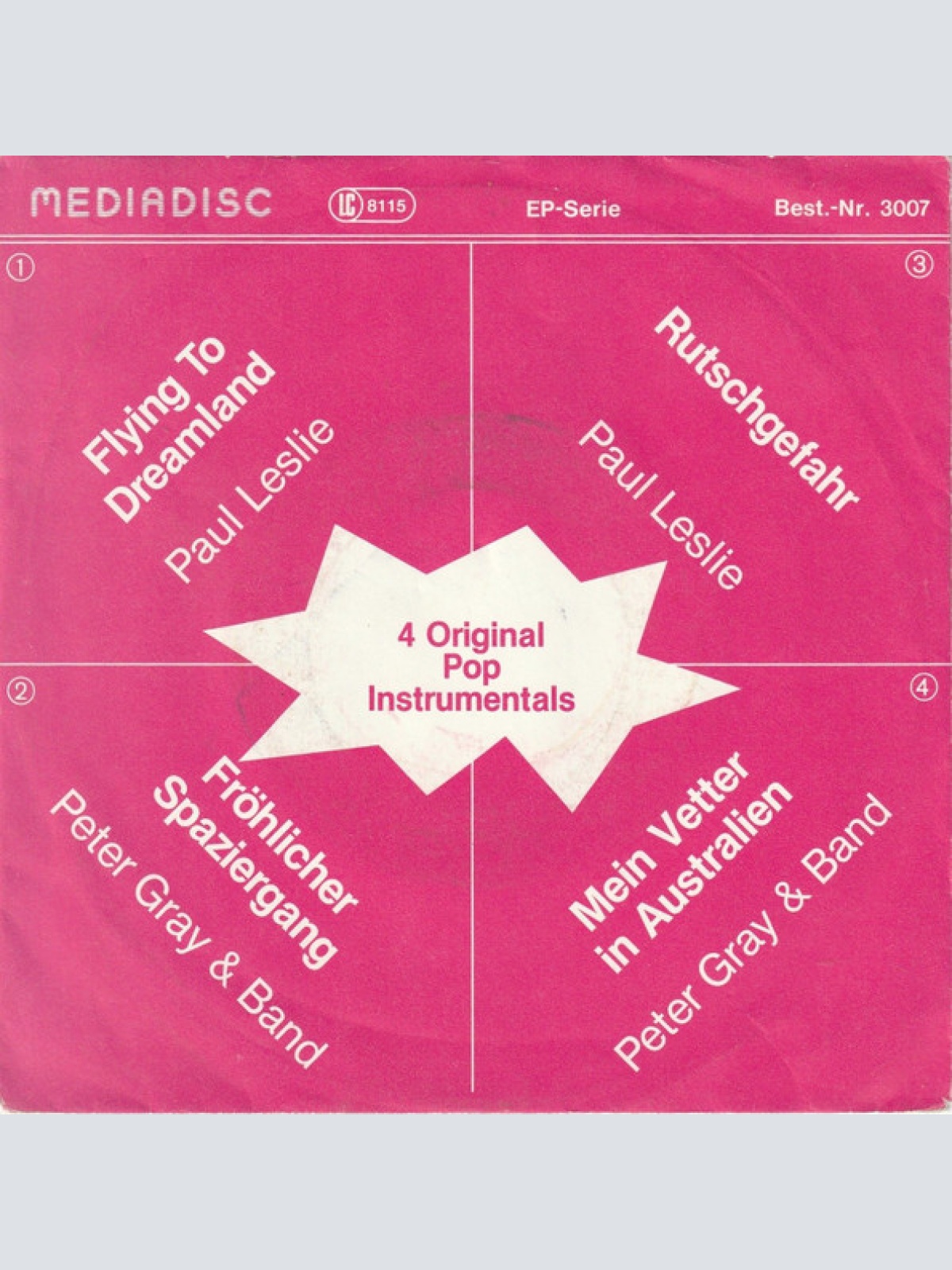 Vinyl / Paul Leslie, Peter Gray & Band - 4 Original Pop Instrumentals