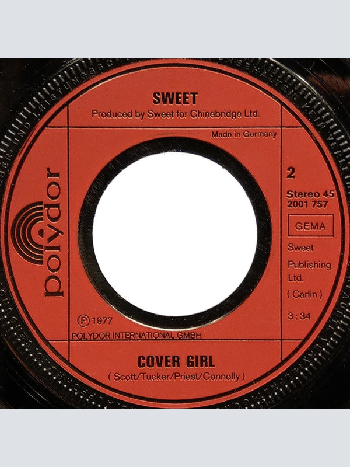Vinyl / Sweet* - Love Is Like Oxygen