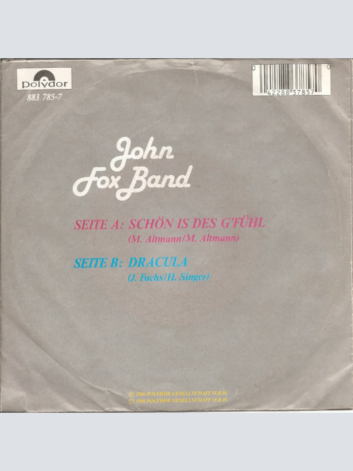 Vinyl / John Fox Band - Schön Is Des G'Fühl