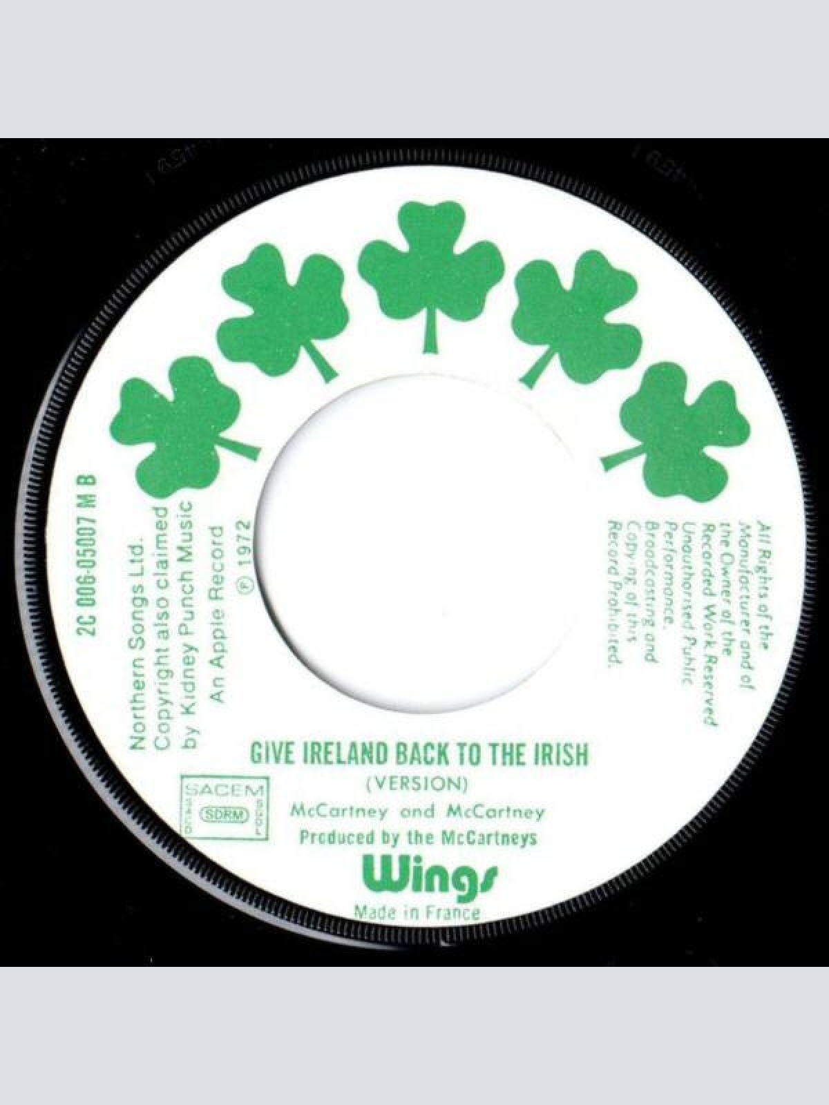 Vinyl / Wings (2) - Give Ireland Back To The Irish