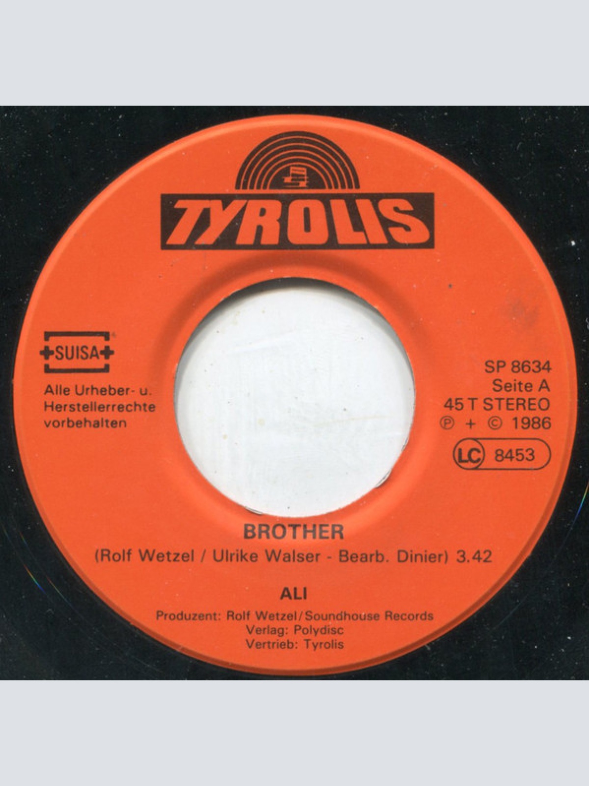 Vinyl / Ali (65) - Brother / Try Me