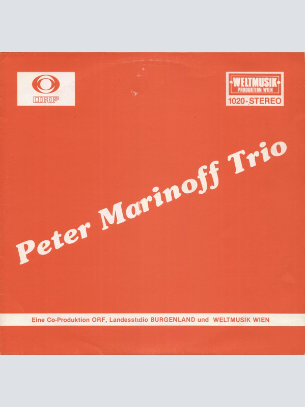 Vinyl / Peter Marinoff Trio - Peter Marinoff Trio